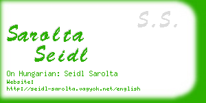 sarolta seidl business card